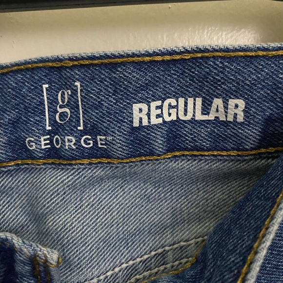 George Men’s Regular Straight Fit Blue Denim - Picture 3 of 3
